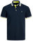 Jack & Jones Herren Slim Fit Polo Shirt JJEPAULOS Uni Sommer Hemd Kragen Kurz Arm Basic Pique Cotton, Dark Navy 3 , XL