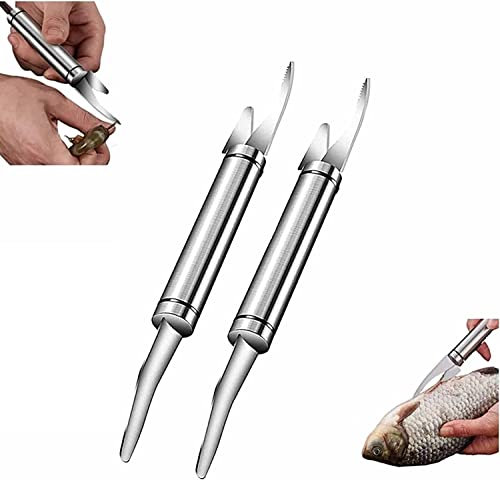 Couteau à maw multifonction 5 en 1 en acier inoxydable pour crevettes, éplucheur de crevettes, écailles de poisson, rabot pour enlever les fils de crevettes, écailles de poisson, écaillage