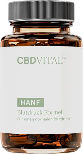 Blutdruck Formel Kapseln | Für einen normalen Blutdruck | Pflanzlich - mit B-Vitaminen, Schwarzem Knoblauch-, Olivenblatt-Extrakt, L-Arginin und Kalium