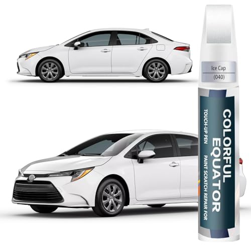 040 Super White/Ice Cap Touch Up Paint for Toyota, Car Paint Pen Scratch Repair Two-In-One Touch Up Paint, Premium Car Scratch Remover for Deep Scratches
