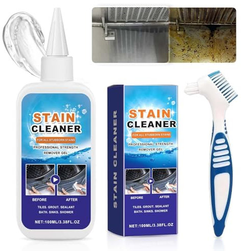 2025 New 100ml Household Stain Removing Gel, Washing Machine Cleaner, Washing Machine Cleaner for Washing Grout, Tile, Refrigerator, Windows, Bathroom, Kitchen Sink Stain (1)