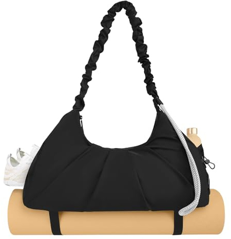 Dizdvizd Kleine Fitness-Tasche für Frauen mit Schuhfach & Nass Tasche, 16L Leichtgewicht Reise Carry-on Weekender, wasserdichte Tasche mit Yoga-Matte Halter