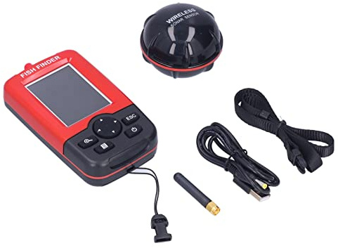 ZNAZTYQ003 Sonar sans Fil et détecteur visuel Portable avec écran LCD TFT rétroéclairé LED Blanc – Fréquence 125 kHz – Angle de Faisceau de 90 degrés – Plage de Profondeur