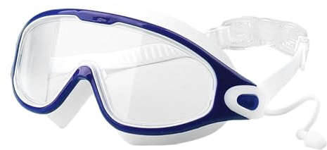 YROHGKPN Gafas de natación con marco grande, antivaho, gafas de natación, gafas de luz planas, esnórquel, buceo, para mujer, hombre, adulto, buceo, gafas impermeables