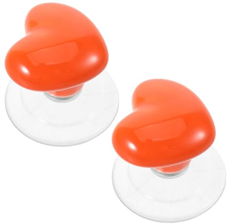 Operitacx 2 Piezas Regla para Patchwork con Ventosa y Empuñadura en Forma de Corazón, Textura Antideslizante y Control Versátil de Tensión para Costura y Manualidades