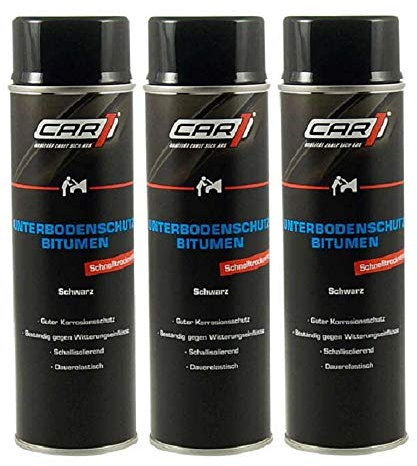 3 x 500ml CAR1 Unterbodenschutz Bitumen Versiegelung, UBS, Steinschlagschutz CO 3612