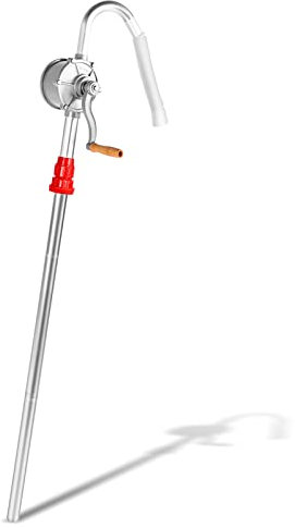 Pompa a Manovella 29L / Min, Pompa Olio Manuale con Impugnatura Antiscivolo, Pompa per Fusti Olio Combustibile Lega di Alluminio di Alta Qualità, per il Trasferimento di Liquidi,