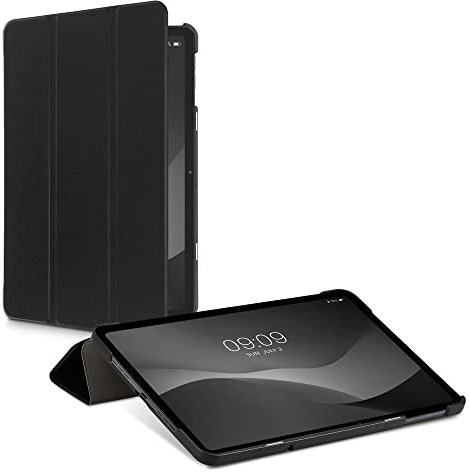 kwmobile Case Compatible with Oppo Pad Air - PU Leather Smart Cover Protective Tablet Case with Stand - Black