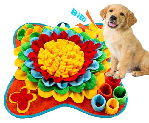Tesitehi Snuffle Mat for Dogs Pet Treats Feeding for Small Medium Breed Dogs Non-Slip Interactive Dog Puzzle Toys Encourages Natural Foraging Skills