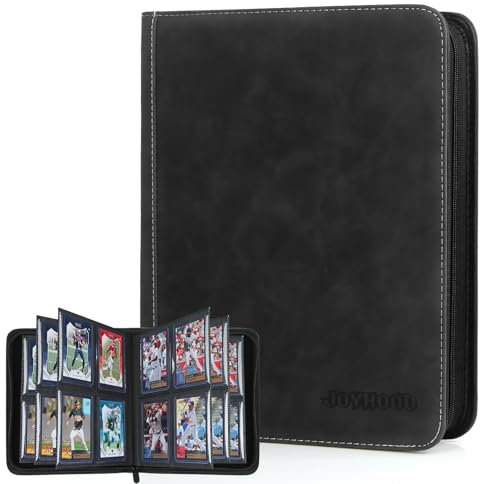 JoyHood Album per Top Loader, Raccoglitore Top Loader per 112 Top Loaders, Album Carte da Collezionabili con 4 Tasche, Nero (Solo per Top Loader)