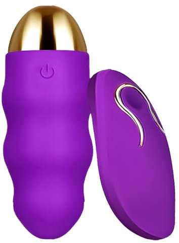 Vibro Ei Mini Vibrator 8.5cm⌀3cm USB Kabel Aufladen 20 Vibrationen Vibrator Frau für Unterwegs Leise Bullet Vibrator aus ABS Material Silikon Vibro Ei mit Fernsteuerung FOPS M17-7