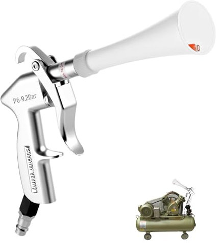 Qixora Pistolet à Air Comprimé, 6-9.2 Bar Pistolet de Nettoyage Pistolet de Soufflage Nettoyage de Compresseur pour les Intérieurs de Voiture, Volants,Tableaux de Bord, Meubles, Tapis, Divers