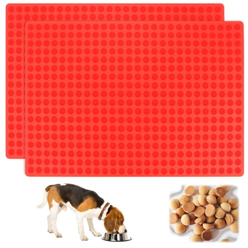 2 stycken bakmattor för hundkex, 468 galler, bakmattor för hundgodis | Bpa-fri behandling bakmatta för hundar, non-stick silikon bakmattor hund godis, livsmedelssäker hund kex bakform