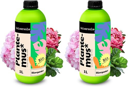PLANTEMUS Concime Universale Liquido BIOrganic Piante d'Interno e d'Esterno, Fiori, Alberi, Arbusti, Concime Nutrizionale Qualità Professionale, 1 L (Confezione da 2)