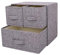 RIHUD Fabric Stroage Box mit Deckel Faltbare Schublade Trennwände Veranstalter Garderobe Organizer Schubladeneinsätze Unterwäsche Aufbewahrungsboxen Schrank für Socken, BHs, Krawatten (Grau, B)