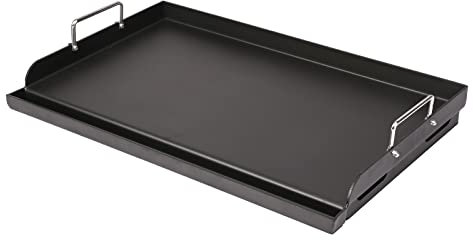 63 x 41cm Universal Griddle Plancha for Gas Grills, Universal Griddle Plate for Gas Hob, Nonstick Coating Large Rectangle Griddle Gas Stove Top with Removable Handles for Charcoal/Gas Grills