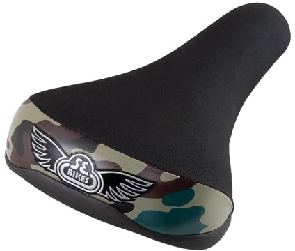 SE Racing Flyer Padded Railed Seat - Black w/ Army Camo - BMXGuru.com / C&W Cycle