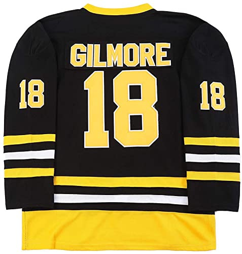 Boston Happy Gilmore #18 Adam Sandler 1996 Movie Ice Hockey Jersey Stitched Letters and Numbers S-XXXL Black