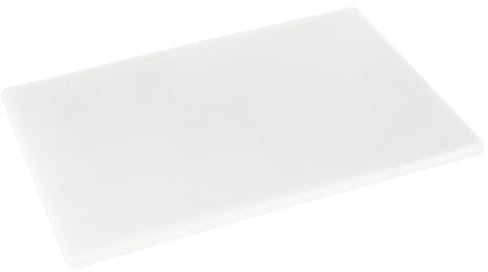 Argon Tableware Plastic Chopping Board - White - 45cm x 30cm - Thick Colour Coded Kitchen Professional Catering Cutting Block Mat for Bread, Bakery and Dairy