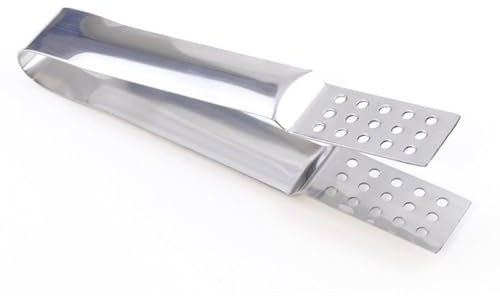 Ynnhik - Pince à sachet de thé multifonction en acier inoxydable - Presse-sachet de thé avec étagère - Clips pour filtre à thé pour herbes ou glaçons en sucre - Gris argenté