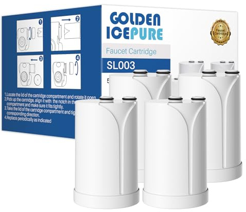 GOLDEN ICEPURE Brita On Tap Pro V-MF für brita wasserfilter wasserfilter für den wasserhahn (600l), 4er-Packung