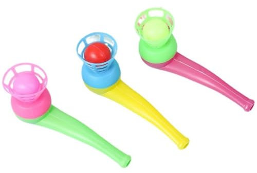 Whcctl Juego de 20 tubos flotantes para fiestas, tubo flotante, bola flotante de plástico, juego de pelota de soplado, para fiestas y vida cotidiana (color aleatorio)