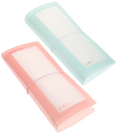 Homoyoyo 2pcs Sticker Organizer Book Large Capacity Display Pages, Macaron Color Decal Collecting Album for Stationery Storage, Suitable for Scrapbooking and Sticker Collection