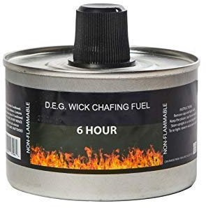We Can Source It Ltd - Set of 12 Chafing Fuel Cans - 6 Hour Burn, Non-Flammable Liquid Wick Fuel - Safe, Re-Lightable, Cool-Touch Cans for Bain Maries, Chafing Dishes, Buffets & Catering Events
