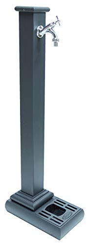 Fonderia Bongiovanni | Fontana a Colonna | Modello Panarea | per Casa Giardino | con Impianto | con Rubinetto Ottone Cromato | fontana da giardino esterno | Fontanella con Vasca da Giardino