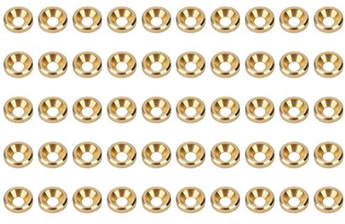 50 pièces rondelles de finition fraisées M4 en cuivre pur, rondelles à vis fraisées CNC pour assemblage mécanique et fixation précise