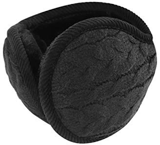 XINCHIA Mode Svart Klassisk Fleece Vikbara Öronmuffar Omslutande Solid Mjuk Plysch Öronmuffar Unisex Utomhus Snowboard Öronvärmare Vinter Öronskydd För Män Kvinnor Julklapp
