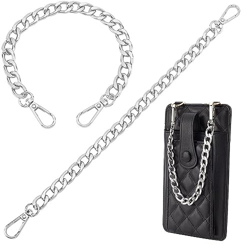 PH PandaHall 2 correas de metal de 30,5 cm para bolsa de mano y hombro, correa de metal para colgar en la muñeca, bolsa de mano y bandolera, extendida, para decoración