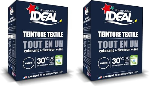 Ideal Teinture Textile Tout en un 230 g Bleu Marine (Lot de 2)