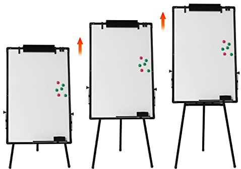 Flipchart Ständer, Flipcharts Whiteboard Haken Verschieben Flipchart Papier, Magnetisch Beschreibbare Höhenverstellbar Flip Chart, 61 * 91.4cm
