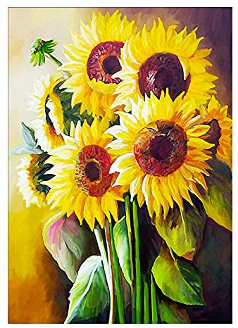 TFixol Kit de bricolaje 5D de 12 x 16 pulgadas, patrón de flores acrílicas R piedra mosaico, pintura, manualidades, decoración de pared del hogar, sin marco, tipo 5