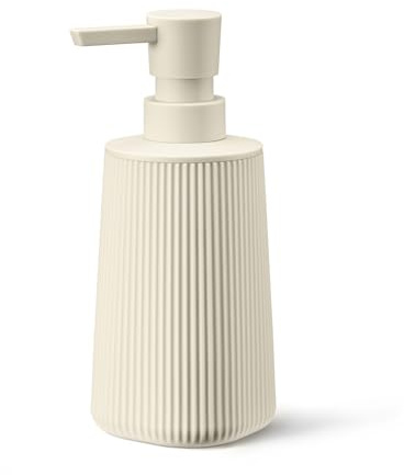 Gigmeta Dispensador de jabón Moderno, dispensador de jabón para baño, dispensador de jabón de Cocina, Beige de jabón para baños y encimeras