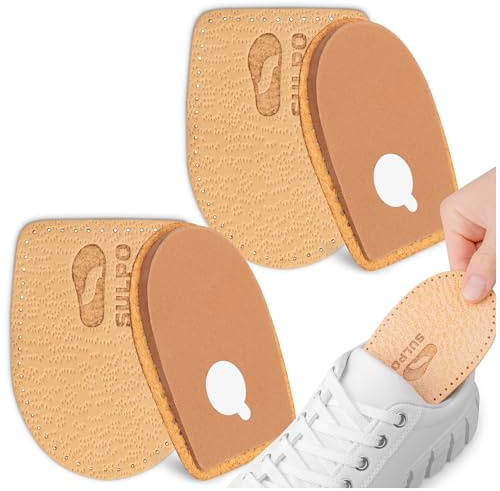 SULPO 2 par hälsulor för män och kvinnor för att höja och öka hälen, beige, höjd 5 mm, 36-40