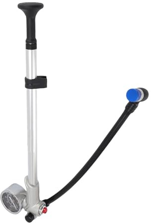 SUNGOOYUE Pompe à Amortisseur à Vélo Haute Pression 300 Psi pour la Pompe à Air de Suspension Arrière de la Fourche Avant avec Un Tuyau D'épaississement épaissis (Silver)