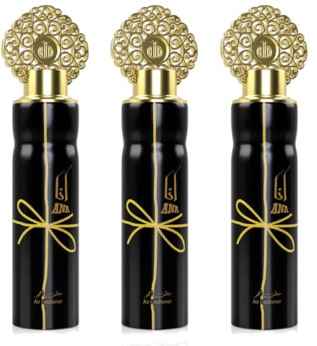Arabiyat By My Perfumes Air Freshener, Ana, 300ml, Pack of 3, Black and Gold