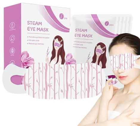 Mascarillas para ojos Steam - Tela no tejida 112 g 5 piezas | Cómodo vaporizador para ojos de 5 paquetes, máscara para calentada | Dormir, aliviar la fatiga, secar, estudiantes, profesores, hombr