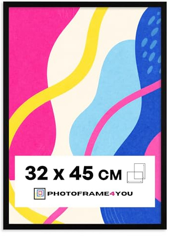 Photoframe4you - Marco 32x45 cm MDF con cristal acrílico - Negro Mate