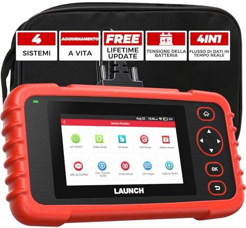 LAUNCH CRP123X V3.0 Diagnosegerät Profi OBD2 Scanner für alle Autos & Marken - 4-System-Diagnose mit Reset: EPB DPF Öl-Service, SAS/BMS Batterietest VIN-Auslesen INKL LEBENSLANGEN KOSTENLOSEN Updates