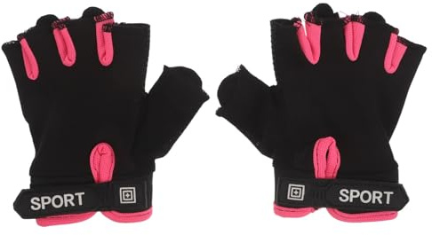 Toyvian Guanti Sportivi a Mezze Dita Guanti da Ciclismo Antiscivolo Traspiranti per Ragazzi e Ragazze e Attività All’aperto Taglia M Colore Rosa