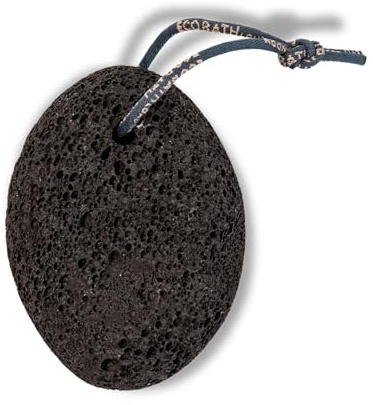 Piedra pómez negra natural del baño de Eco con la cuerda sola