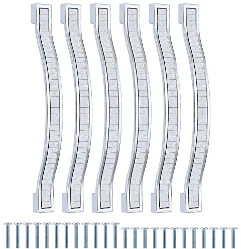 TsunNee Glänzende Kristall-Schrankgriffe, Strass, Schubladengriffe, moderne Schrankschleifen, Möbeltürgriffe, 160 mm Lochabstand, 12 Stück
