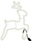 Nipach Rentier beleuchtet 360 LED weiß Deko-Figur 65x52 cm Trafo Leucht-Elch Weihnachtsdeko Weihnachtsbeleuchtung Außen-Deko Fest Xmas, Klar