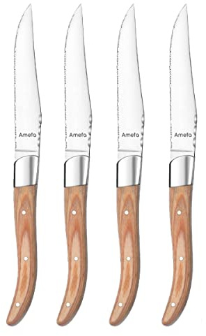 Royal Steak kniv set 4 naturlig trä presentförpackning