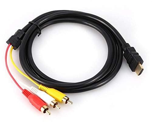 Ailao RCA zu HDMI Konverter, 1,5 m 5 Fuß HD 1080P HDMI Stecker Auf 3 RCA AV Audio Video Konverter Kabel Adapter Für TV DVD