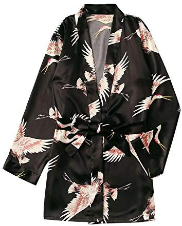 Generico Crema Depilatoria per Camicia da Notte Indumenti da Notte da Donna di Raso Pigiama di Accappatoi Sexy Sacchetti per