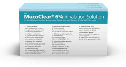 PARI MucoClear 6% Inhalation Solution – Pack of 20 – Mucus Relief & Easy Expectoration from Sinuses & Lungs – Sterile, Preservative Free – Suitable for All Ages